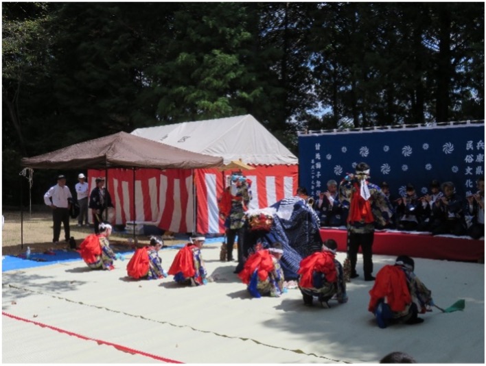 甘地・八幡神社の獅子舞奉納 | 特集 | 日本遺産「播但貫く、銀の馬車道